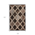 3' X 5' Brown Black And Ivory Quatrefoil Distressed Area Rug