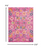 5' X 7' Fuchsia And Orange Floral Distressed Area Rug