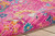 5' X 7' Fuchsia And Orange Floral Distressed Area Rug
