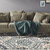 4' X 6' Ivory Blue And Gray Medallion Area Rug