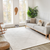 4' X 6' Cream and Beige Abstract Distressed Area Rug
