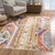 5’ X 8’ Gold And Ivory Distressed Tribal Area Rug