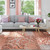 7' X 9' Rust And Gray Damask Distressed Area Rug