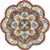 4’ Round Red Layered Petals Area Rug