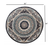 3' Round Gray Geometric Medallion Area Rug