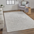 2' X 3' Tan Silver And Gray Quatrefoil Area Rug