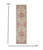 8' Pink And Ivory Southwestern Distressed Runner Rug