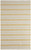 4' X 6' Yellow And Ivory Striped Dhurrie Hand Woven Stain Resistant Area Rug