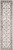 8' Gray And Ivory Floral Medallion Runner Rug Polypropylene