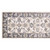8' Gray And Ivory Floral Medallion Runner Rug Polypropylene