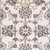 8' Gray And Ivory Floral Medallion Runner Rug Polypropylene