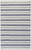 2' X 3' Blue And Ivory Striped Dhurrie Hand Woven Stain Resistant Area Rug
