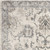3' X 5' Ivory And Gray Floral Medallion Distressed Area Rug