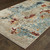 2' X 3' Blue and Beige Abstract Power Loom Area Rug Polypropylene, Nylon