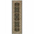 2' X 8' Black And Ivory Oriental Power Loom Stain Resistant Runner Rug