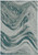 5' X 8' Grey Or Teal Abstract Waves Rug