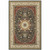 2' X 4' Navy And Ivory Oriental Power Loom Stain Resistant Area Rug Polypropylene
