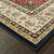 2' X 4' Navy And Ivory Oriental Power Loom Stain Resistant Area Rug Polypropylene