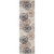 Homeroots Home Decor 12' Floral Medallion Runner Rug, Tan Gray and Black, Stain Resistant