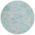 8' Teal Blue And Pink Round Floral Medallion Washable Indoor Outdoor Area Rug