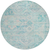 8' Teal Blue And Pink Round Floral Medallion Washable Indoor Outdoor Area Rug