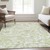 9' X 12' Sage Green And Ivory Paisley Washable Indoor Outdoor Area Rug