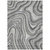 8' X 10' Gray Charcoal And Ivory Abstract Washable Indoor Outdoor Area Rug