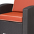 Heavy Duty Plastic Outdoor Club Chair With Red Cushion