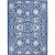 4' X 6' Ivory And Blue Floral Area Rug Polypropylene Decor