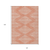 10' X 14' Salmon And Ivory Geometric Washable Indoor Outdoor Area Rug