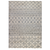 5' X 8' Gray And Ivory Geometric Shag Area Rug