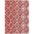 8' X 10' Red And Ivory Geometric Washable Indoor Outdoor Area Rug