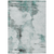 10' X 14' Teal Blue Silver And Gray Abstract Washable Indoor Outdoor Area Rug