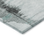 10' X 14' Teal Blue Silver And Gray Abstract Washable Indoor Outdoor Area Rug
