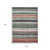 9' X 12' Pale Aqua Copper And Taupe Striped Washable Indoor Outdoor Area Rug