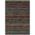 9' X 12' Black Green And Gold Striped Washable Indoor Outdoor Area Rug