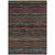 9' X 12' Black Green And Gold Striped Washable Indoor Outdoor Area Rug