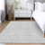 9' X 12' Silver And Gray Medallion Washable Indoor Outdoor Area Rug