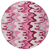 8' Blush Pink And Mauve Round Abstract Washable Indoor Outdoor Area Rug