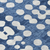 8' Navy Blue And Ivory Round Abstract Washable Indoor Outdoor Area Rug