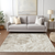 9' X 12' Taupe And Ivory Abstract Washable Indoor Outdoor Area Rug