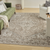 4' X 6' Beige and Ivory Medallion Power Loom Distressed Area Rug