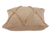 Set of Two Tan Diamond Cotton Throw Pillow With Fringe