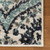 5' X 8' Ivory Blue And Gray Medallion Area Rug