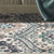 5' X 8' Ivory Blue And Gray Medallion Area Rug