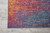 8' Blue And Orange Abstract Runner Rug