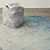 5' Blue And Ivory Abstract Round Rug Polypropylene