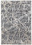 4' X 6' Gray And Ivory Abstract Power Loom Stain Resistant Area Rug