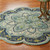 Homeroots Home Decor 4 Inch Round Blue Ornate Medallion Area Rug