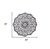 3' Round Navy And White Decorative Area Rug